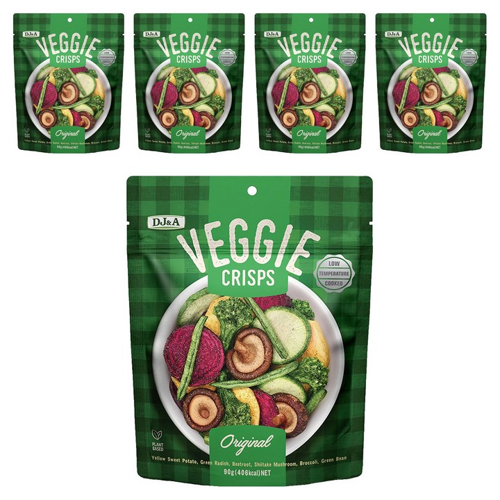 디제이앤에이 베지 크리스프 오리지널, 90g, 5개