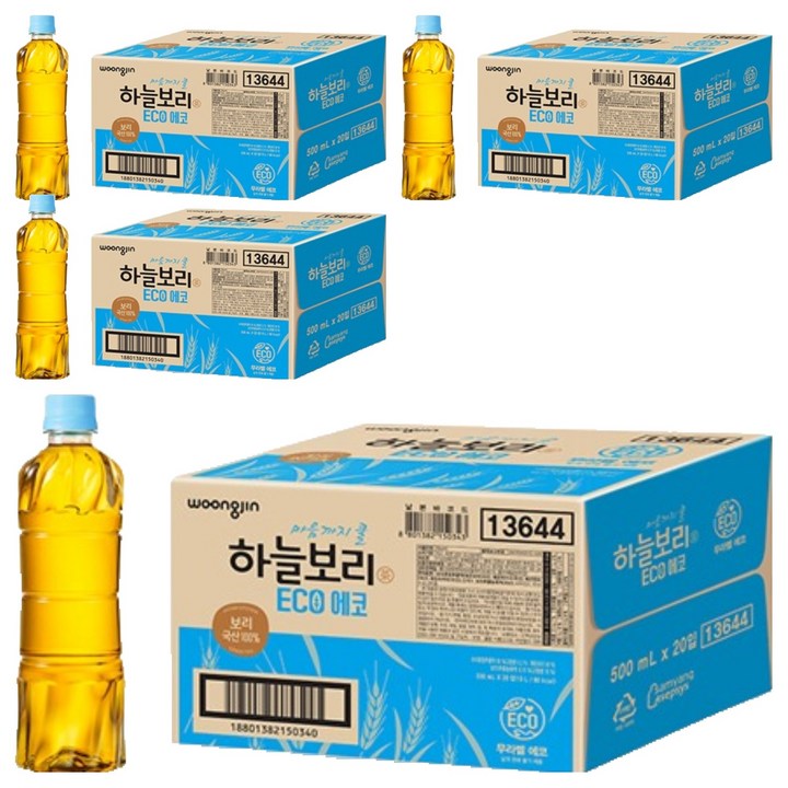 하늘보리 에코 무라벨, 500ml, 80개