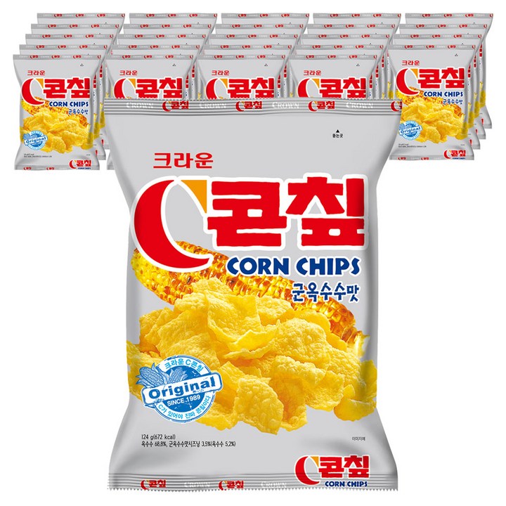 콘칲 C 군옥수수맛, 124g, 25개