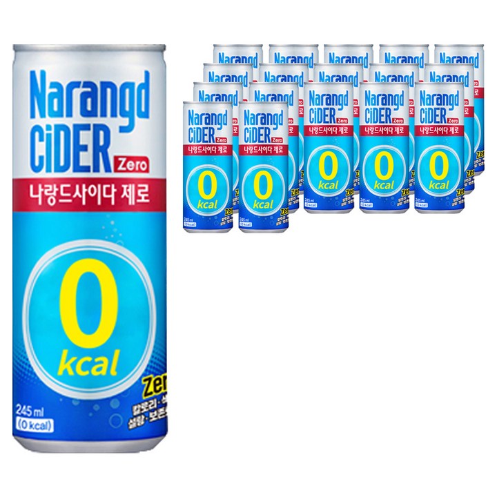 나랑드사이다 제로, 245ml, 18개