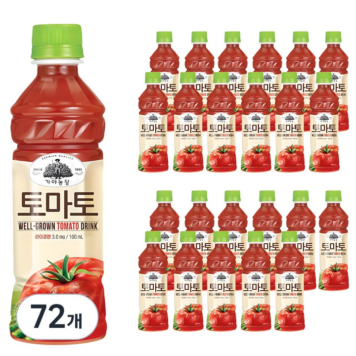 가야농장 토마토 주스, 340ml, 72개