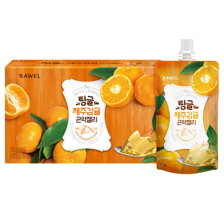 팅글 곤약젤리 제주감귤맛, 130g, 10개