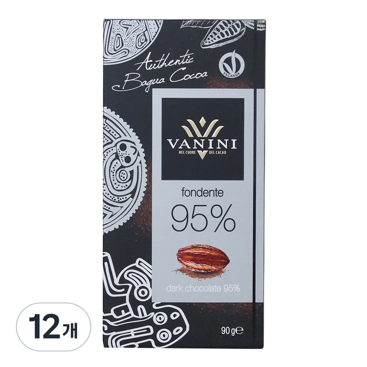 바니니 다크초콜릿 95%, 90g, 12개