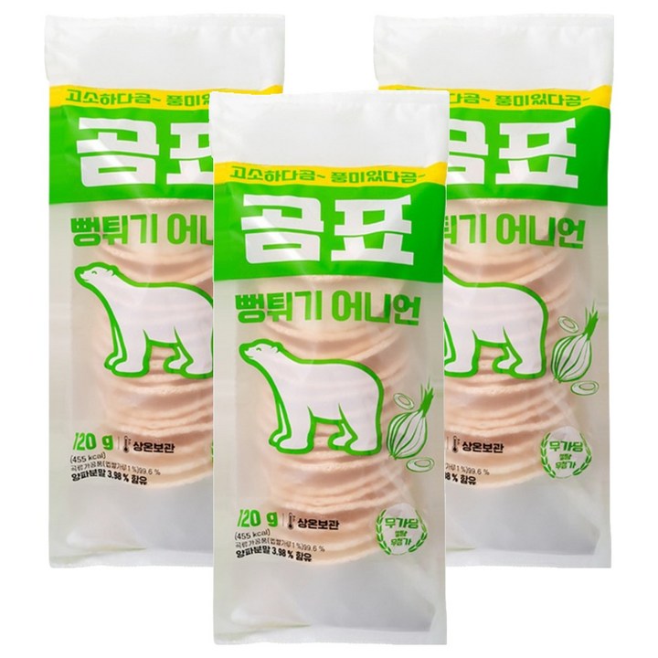 곰표 뻥튀기 어니언, 120g, 3개