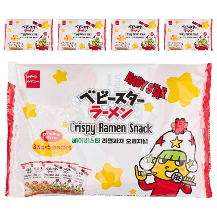 베이비스타 라면과자 오리지널 5p, 180g, 5개