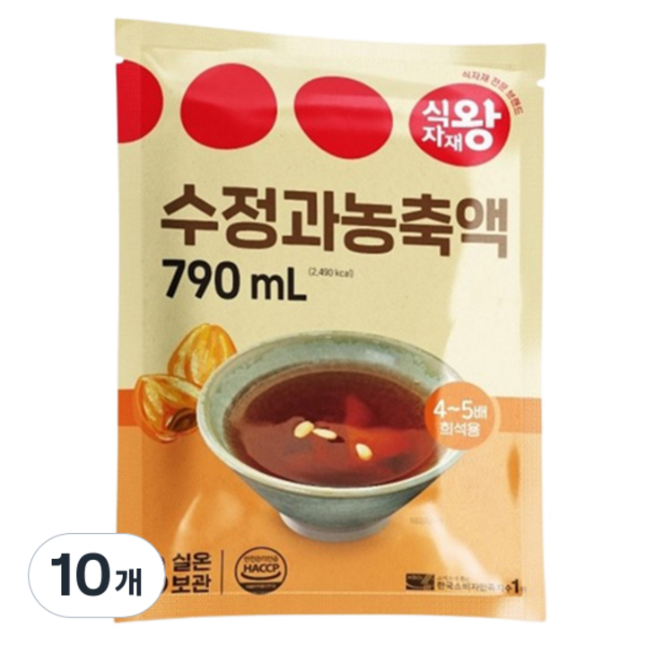 식자재왕 수정과농축액, 790ml, 10개
