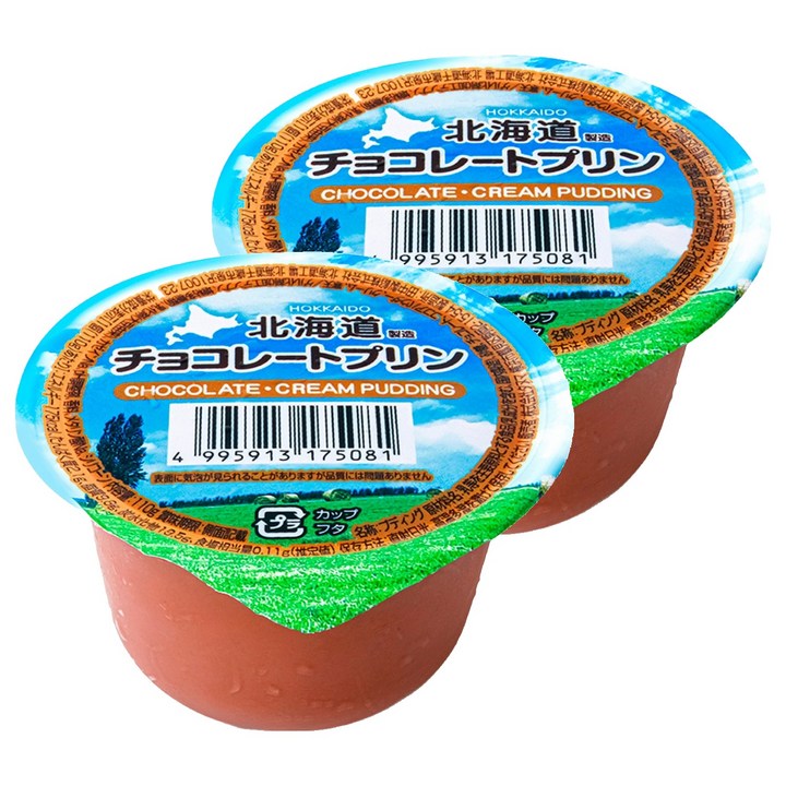 홋카이도 초코 푸딩, 2개, 110g