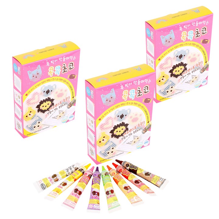 콕콕초코 01 애니멀 120g + 데코펜 8종 세트, 3세트