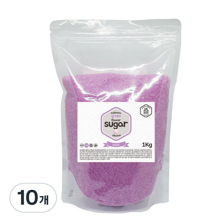 웰빙 솜사탕 설탕 포도향, 1kg, 10개