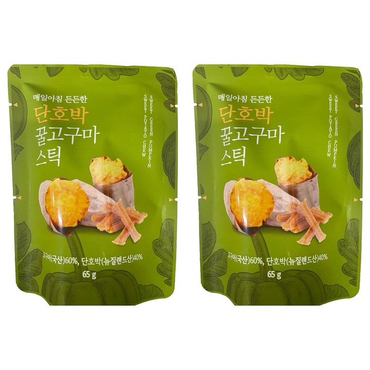 한울 단호박 꿀 고구마 스틱, 65g, 2개