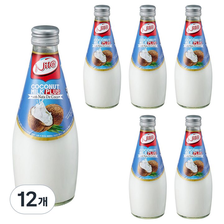 니타 코코넛밀크 플러스 위드 나타드코코, 12개, 290ml