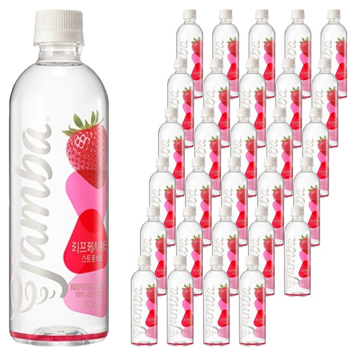 잠바주스 리프레시워터 스트로베리, 48개입, 500ml
