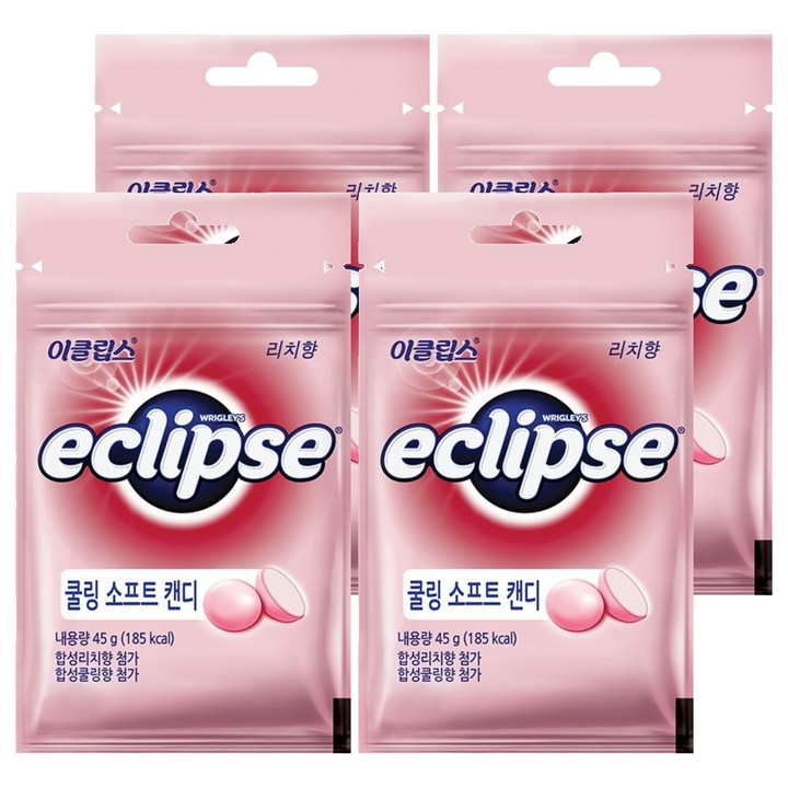 이클립스 쿨링 소프트 캔디 리치향, 45g, 4개