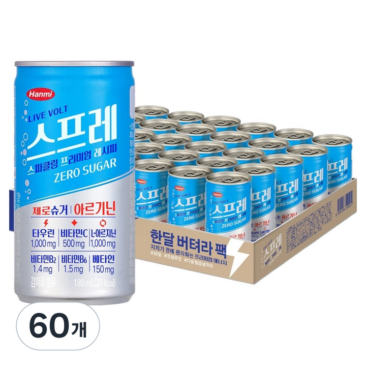 한미사이언스 스프레 스파클링 프리미엄 레시피, 60개, 190ml