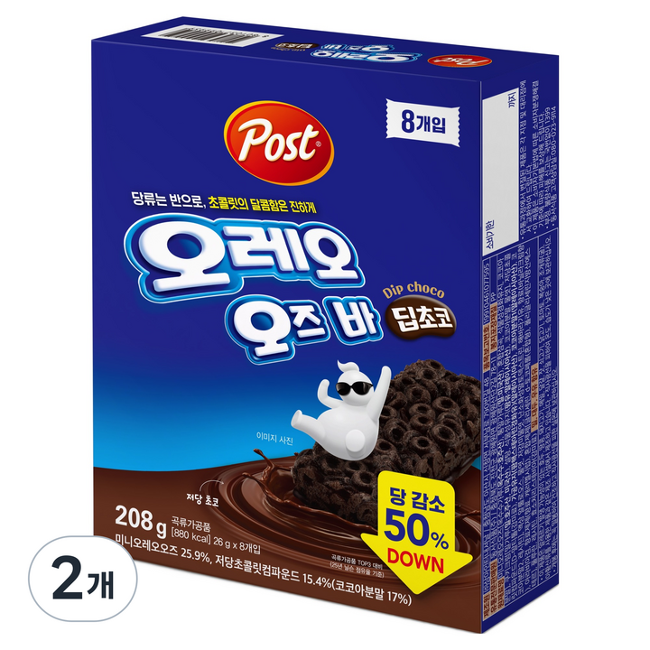 오레오오즈 포스트 딥초코 8p, 2개, 208g