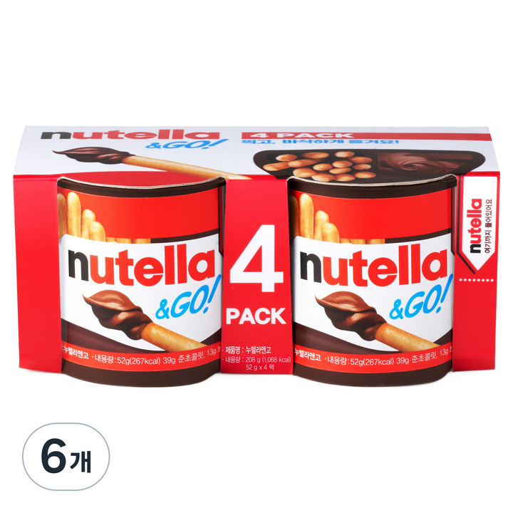 누텔라 앤고 T1 4p, 208g, 6개