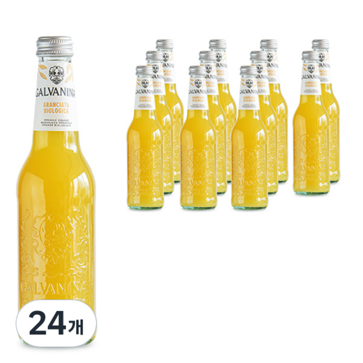 갈바니나 유기농 오렌지 주스, 355ml, 24개
