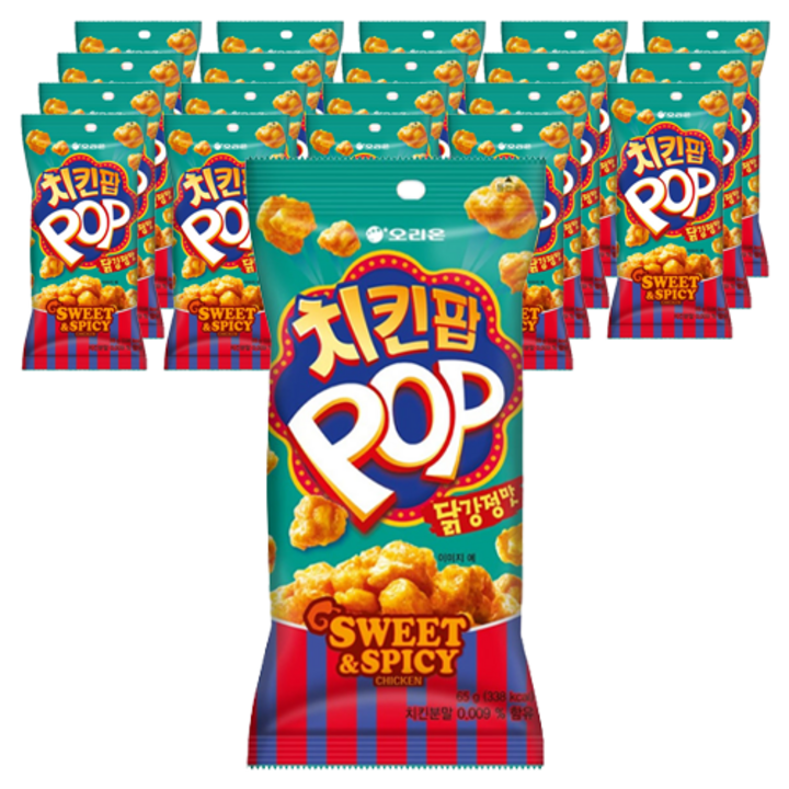 오리온 치킨팝 닭강정맛, 65g, 20개