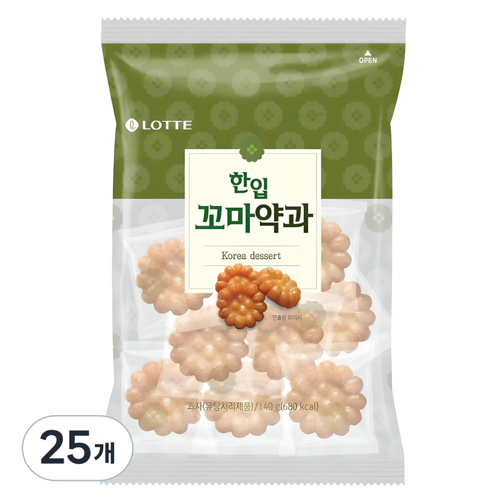롯데웰푸드 한입꼬마약과, 140g, 25개