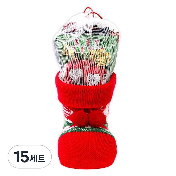 위니비니 레드 니트 장화 간식 세트 대, 15세트