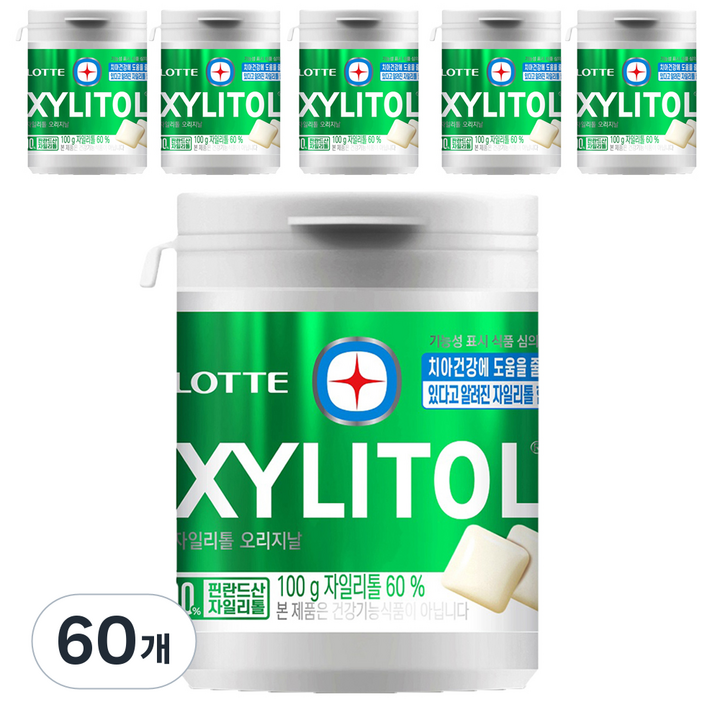 롯데자일리톨 오리지날, 100g, 60개