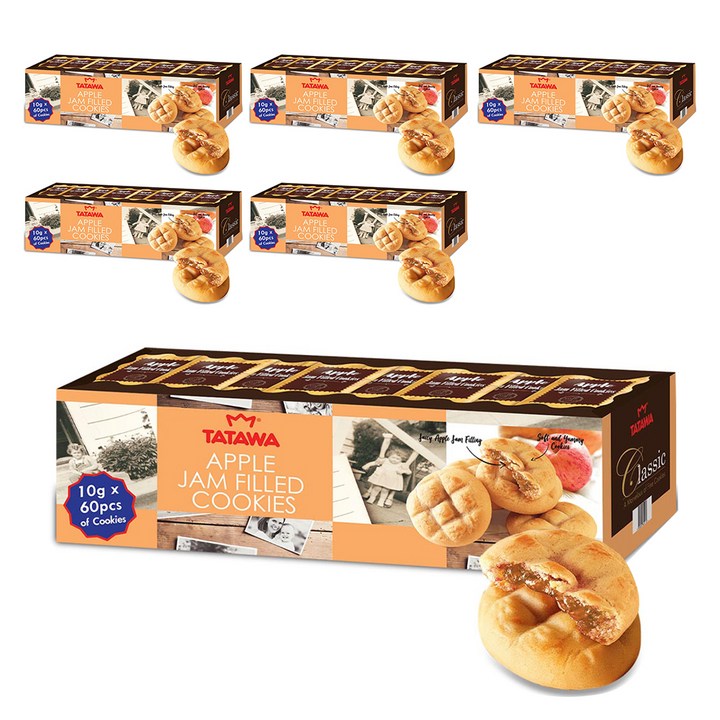 타타와 사과잼쿠키 60p, 600g, 6개