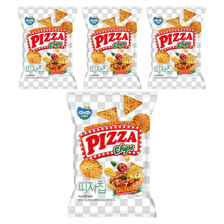 다르다 피자칩, 50g, 4개