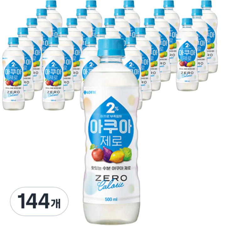 롯데칠성음료 아쿠아 제로 음료, 500ml, 144개