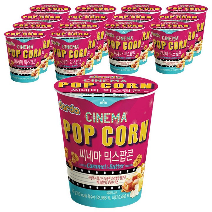 다르다팝콘 시네마 믹스, 30g, 15개
