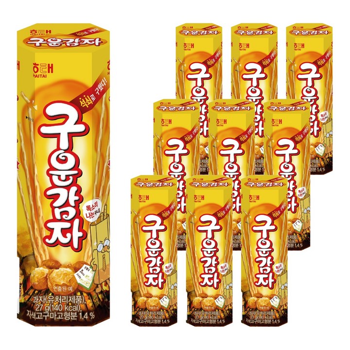 해태제과 구운감자, 27g, 10개