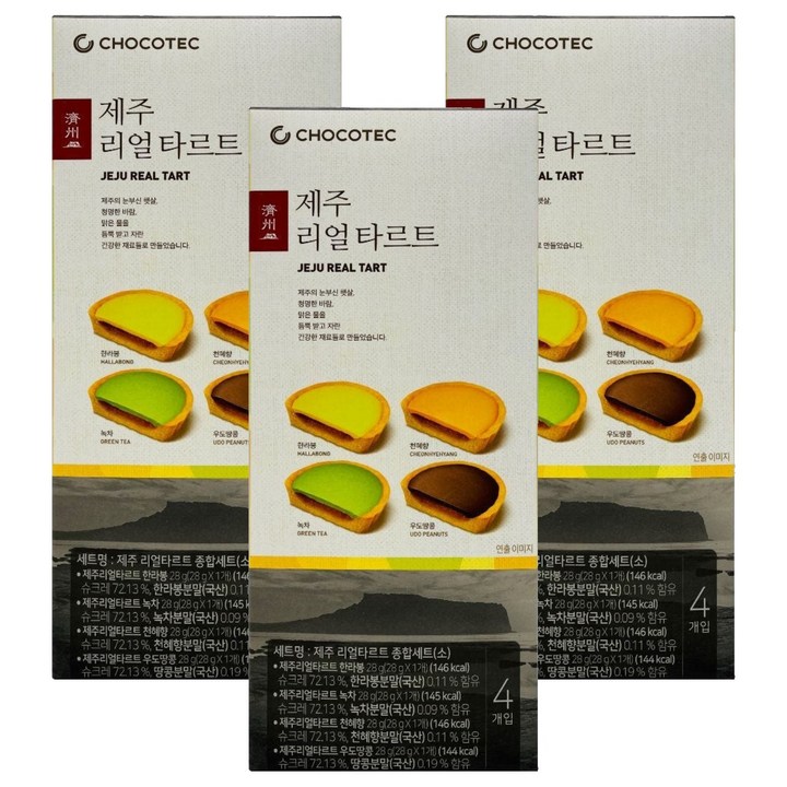 제주 리얼 타르트 소 4p, 28g, 3세트