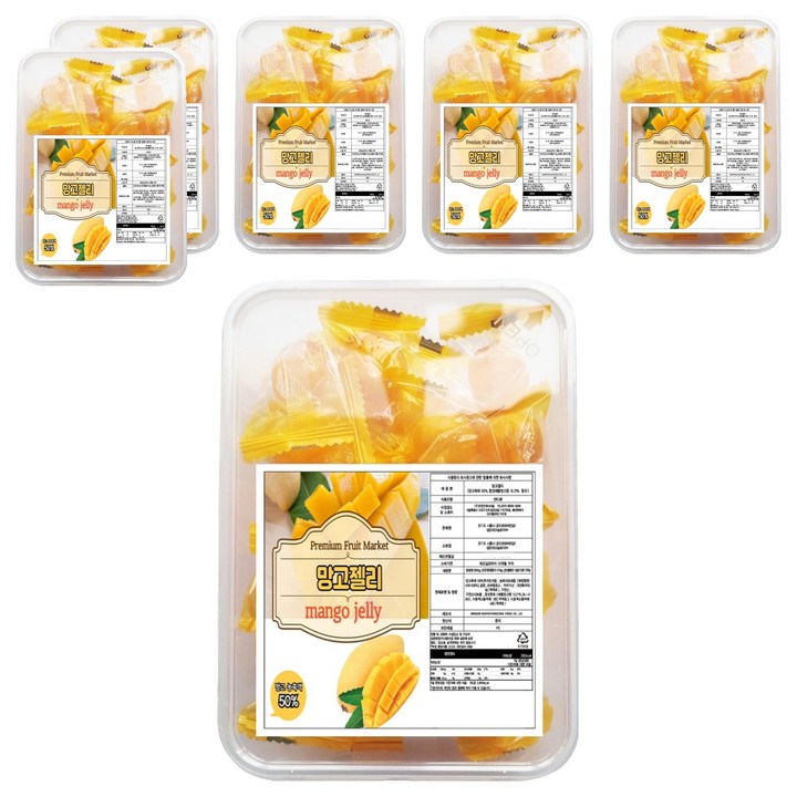 데일드 탱글 젤리 망고맛, 200g, 6개