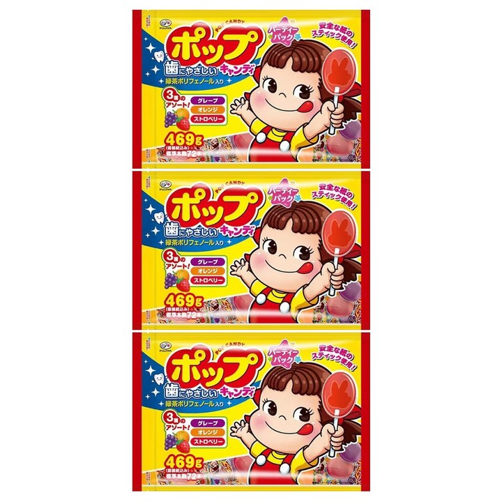 후지야 팝캔디 파티팩, 3개, 432g