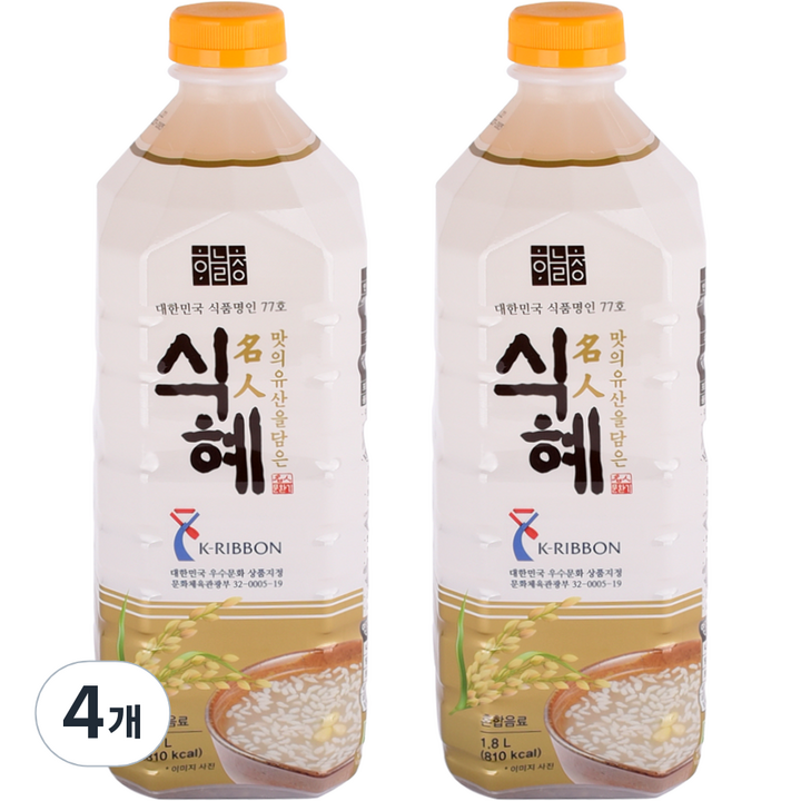 하늘청 오리지날 식혜, 1.8L, 4개