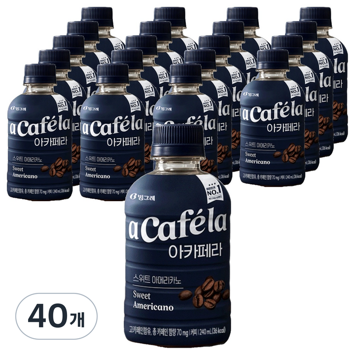 아카페라 스위트 아메리카노, 40개, 240ml