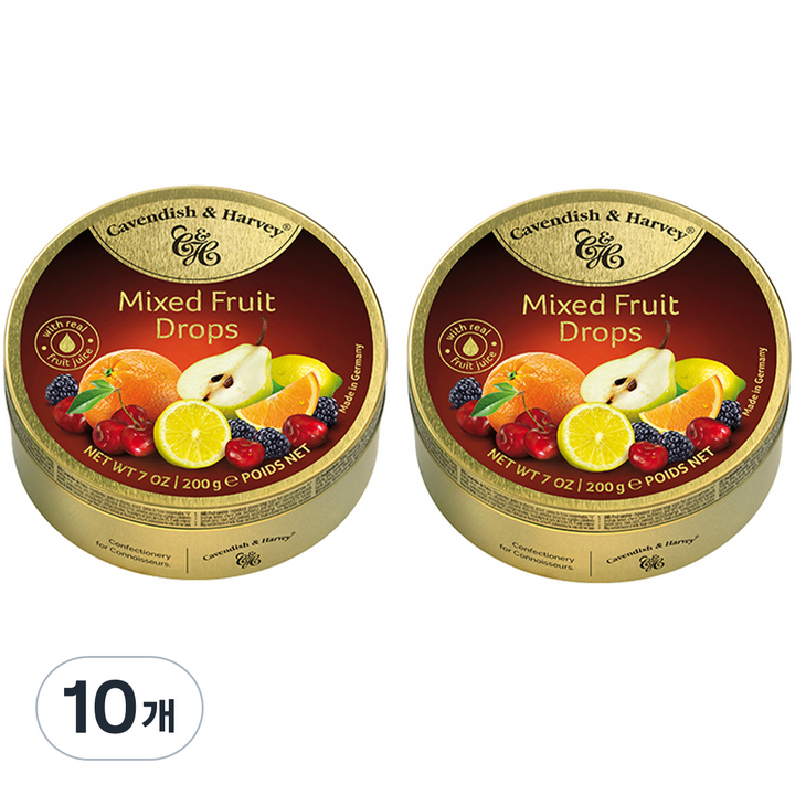 캐빈디쉬앤하비 캔디 종합 과일맛, 200g, 10개