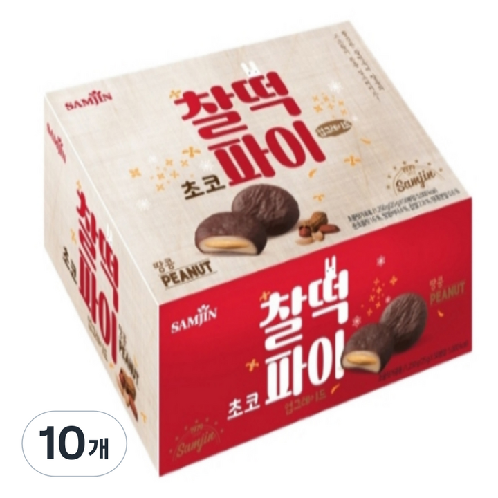 삼진 초코 찰떡파이 30개입, 750g, 10개