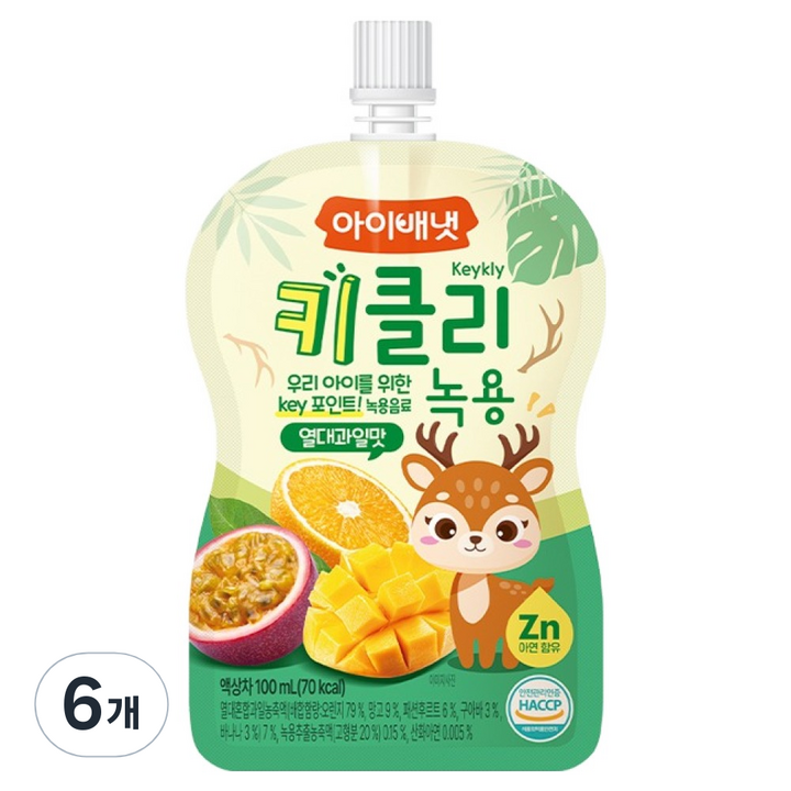 아이배냇 아동용 키클리 녹용, 6개, 100ml