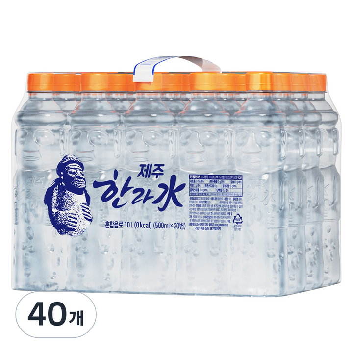 한라수 제주 무라벨, 500ml, 40개