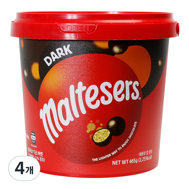 몰티져스 다크 버켓, 465g, 4개