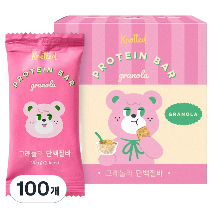 노티드 그래놀라 단백질바, 20g, 100개