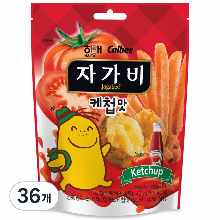 자가비 해태제과 케첩맛, 45g, 36개