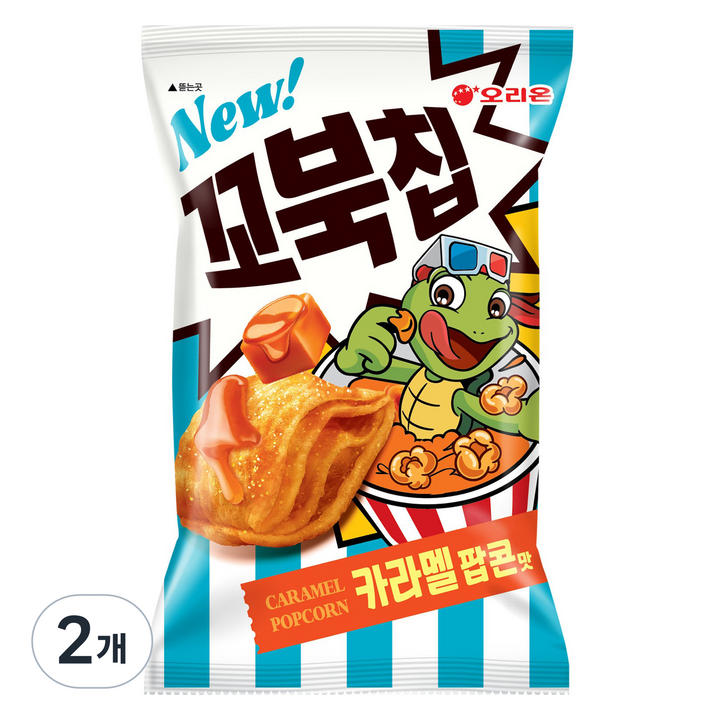 꼬북칩 카라멜팝콘맛, 108g, 2개