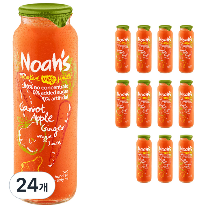 노아주스 당근 진저, 260ml, 24개