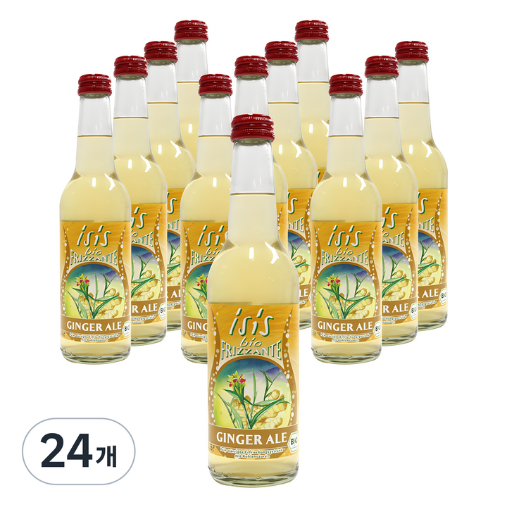 isis 아 유기농 진저에일 탄산음료, 330ml, 24개