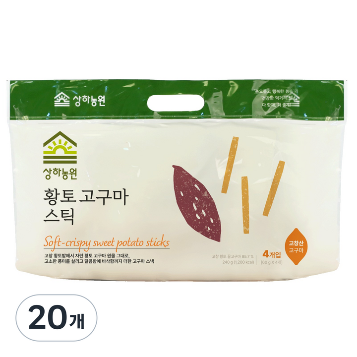 상하농원 고창 황토고구마 스틱, 60g, 20개