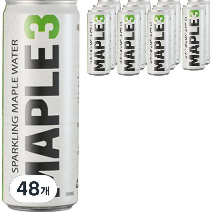 MAPLE3 스파클링 메이플 워터 라임, 355ml, 48개
