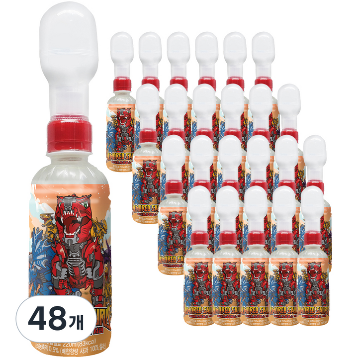 아머드사우루스 사과맛 주스, 48개, 220ml