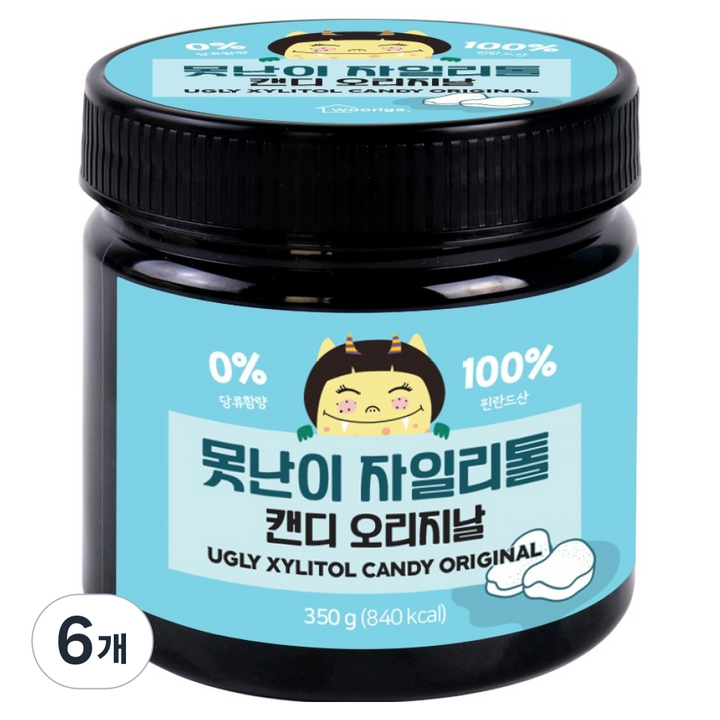 우리가스토리 못난이 자일리톨 캔디 오리지날, 350g, 6개