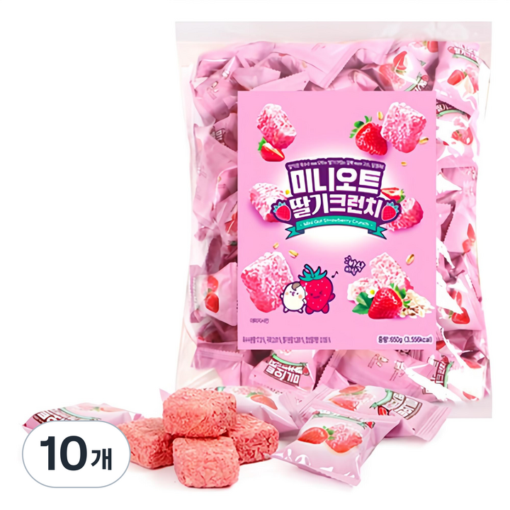 미니오트 크런치 딸기향, 10개, 650g
